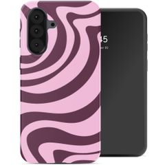 Selencia Cover Posteriore Vivid Samsung Galaxy A37 (5G) - Wavy Swirl Pink Plum