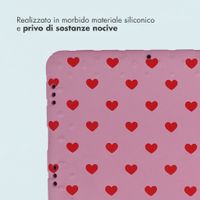 imoshion Cover Posteriore Kidsproof Design con maniglia Samsung Galaxy Tab A11 Plus / A9 Plus - Cuori rossi