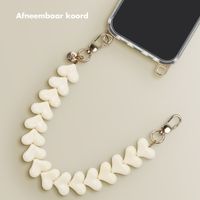 Selencia Cover trasparente con ganci + laccetto da polso Lova Apple iPhone 15 - Beige