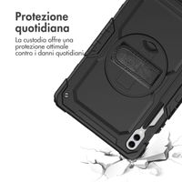 Accezz Cover Posteriore Resistente con tracolla Samsung Galaxy Tab S10 Plus / Tab S9 FE Plus / Tab S9 Plus - Nero