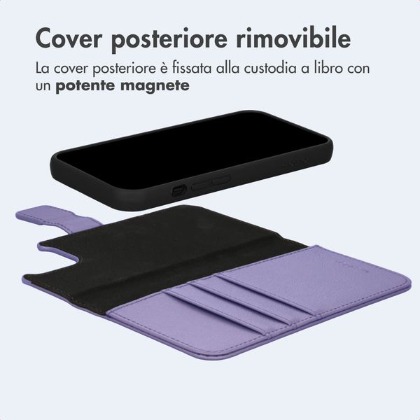 imoshion Cover a libro di lusso 2-in-1 rimovibile Apple iPhone 12 (Pro) - Viola