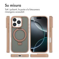 Accezz Cover con anello e supporto con MagSafe Apple iPhone 16 Pro - Marrone