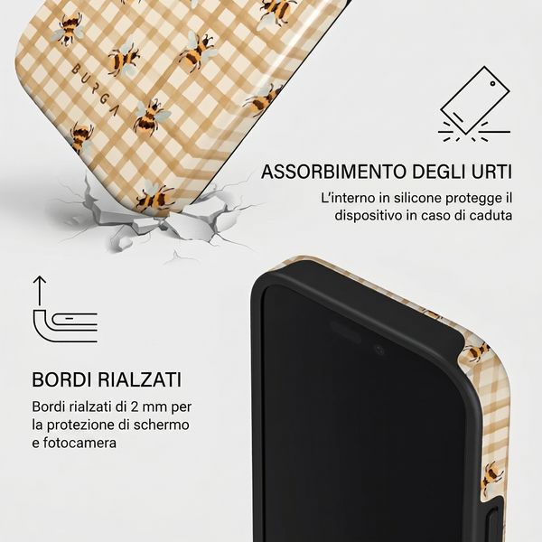 Burga Cover Posteriore Resistente con MagSafe Apple iPhone 16 Pro - Honeycomb