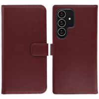Selencia Cover a libro in vera pelle Samsung Galaxy S25 Ultra - Burgundy