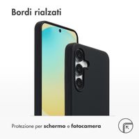 Accezz Cover in silicone liquido con MagSafe Samsung Galaxy S25 FE - Nero