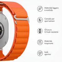 Accezz Cinturino in nylon Alpine Samsung Galaxy Watch 9 (40/44mm) / Watch 8 (40/44mm) / Classic (46mm) - Arancio