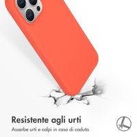 Accezz Cover in silicone liquido con MagSafe Apple iPhone 15 Pro Max - Nectarine