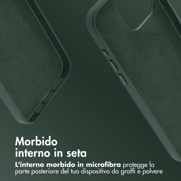 Accezz Cover in Pelle con MagSafe Apple iPhone 15 Pro Max - Cedar Green
