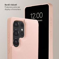 Selencia Cover per telefono Nova con cordino e portacarte Samsung Galaxy S25 Ultra - Dusty Rose