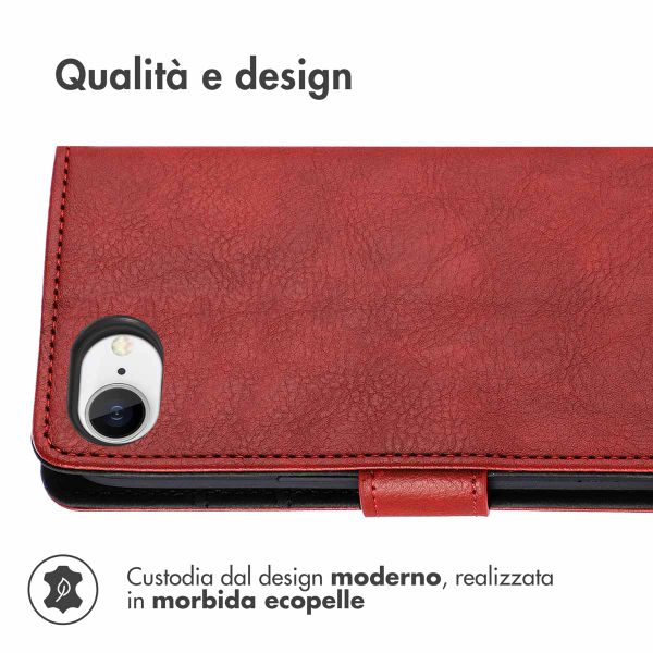 imoshion Cover a libro di Lusso Apple iPhone 17e / 16e - Rosso