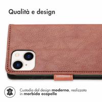 imoshion Cover a libro di Lusso Apple iPhone 15 Plus - Marrone