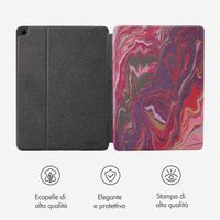 Selencia Cover per tablet Vivid Apple iPad 9 (2021) 10.2 pollici / iPad 8 (2020) 10.2 pollici / iPad 7 (2019) 10.2 pollici - Marble Plum