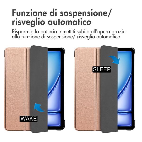 imoshion Cover a libro Trifold Apple iPad Air 13 pollici (2026) M4 / (2025) M3 / (2024) M2 - Oro rosa