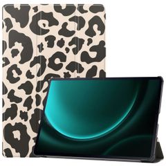 imoshion Cover Trifold Design Samsung Galaxy Tab S10 Plus / Tab S9 FE Plus / Tab S9 Plus - Leopard