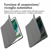 imoshion Cover a libro Trifold Apple iPad 6 (2018) 9.7 pollici / iPad 5 (2017) 9.7 pollici / Air 2 (2014)/Air 1 (2013) - Grigio