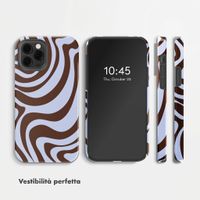 Selencia Cover Posteriore Vivid Apple iPhone 12 (Pro) - Dream Swirl Chocolate
