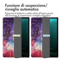 imoshion Cover Trifold Design Samsung Galaxy Tab S10 Plus / Tab S9 FE Plus / Tab S9 Plus - Space