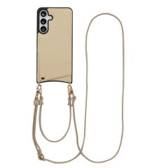 Selencia Cover per telefono Nova con cordino e portacarte Samsung Galaxy S25 FE - Beige