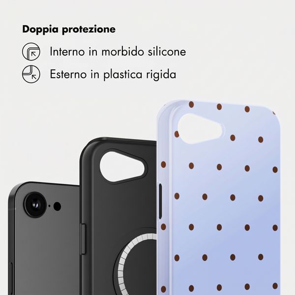 Selencia Cover posteriore Vivid con MagSafe Apple iPhone 17e / 16e - Happy Dots Digital Sky