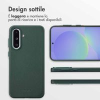 Accezz Cover in Pelle con MagSafe Samsung Galaxy A36 / A56 - Cedar Green