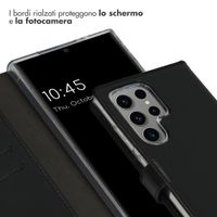 Selencia Cover a libro in vera pelle Samsung Galaxy S24 Ultra - Nero