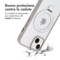 Accezz Cover con anello e supporto con MagSafe Apple iPhone 14 - Grigio