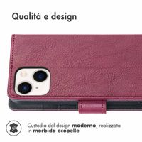 imoshion Cover a libro di Lusso Apple iPhone 15 - Bordeaux