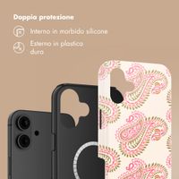 Selencia Cover posteriore Vivid con MagSafe Apple iPhone 16 - Paisley Blush