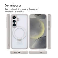 Accezz Cover con anello e supporto con MagSafe Samsung Galaxy S24 - Grigio