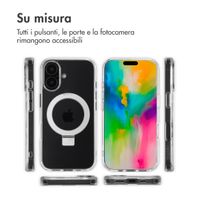 Accezz Cover con anello e supporto con MagSafe Apple iPhone 16 - Trasparente