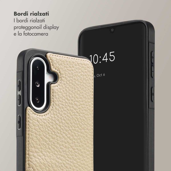 Selencia Cover per telefono Nova con cordino e portacarte Samsung Galaxy A36 / A56 - Beige
