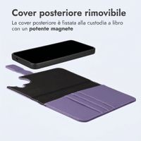 imoshion Cover a libro di lusso 2-in-1 rimovibile Samsung Galaxy S25 - Viola