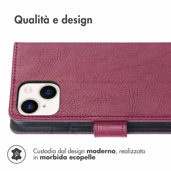 imoshion Cover a libro di Lusso Apple iPhone 14 / 13 - Bordeaux