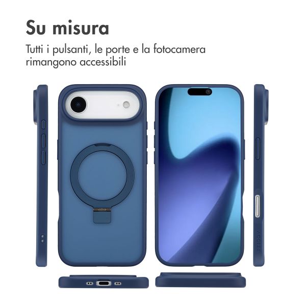 Accezz Cover con anello e supporto con MagSafe Apple iPhone Air - Blu