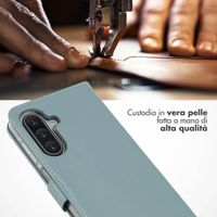 Selencia Cover a libro in vera pelle Samsung Galaxy A17 (5G) / (4G) - Air Blue