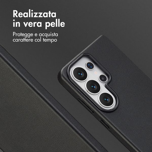 Accezz Cover in Pelle con MagSafe Samsung Galaxy S26 Ultra - Onyx Black