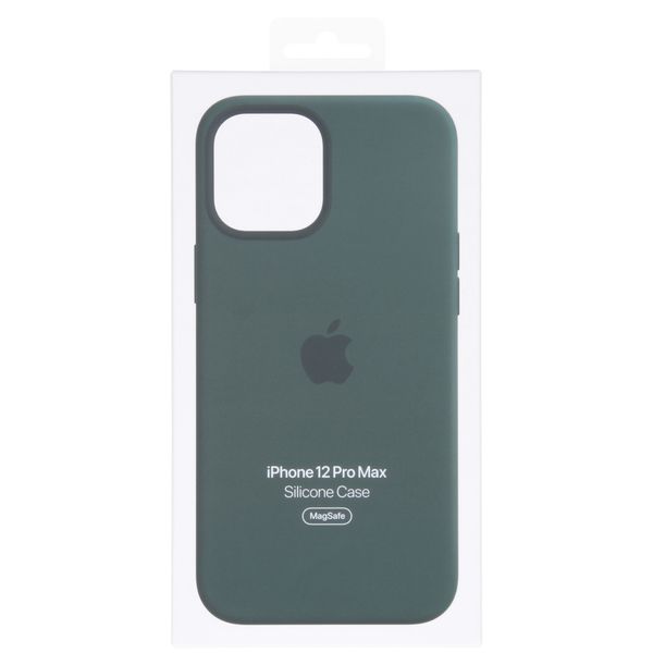 Apple Cover Posteriore in Silicone con MagSafe Apple iPhone 12 Pro Max - Cypress Green