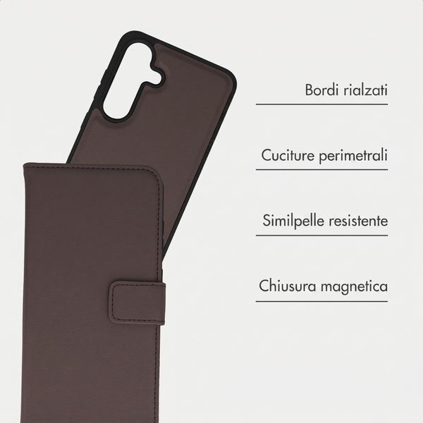 imoshion Cover a libro di lusso 2-in-1 rimovibile Samsung Galaxy S25 - Marrone