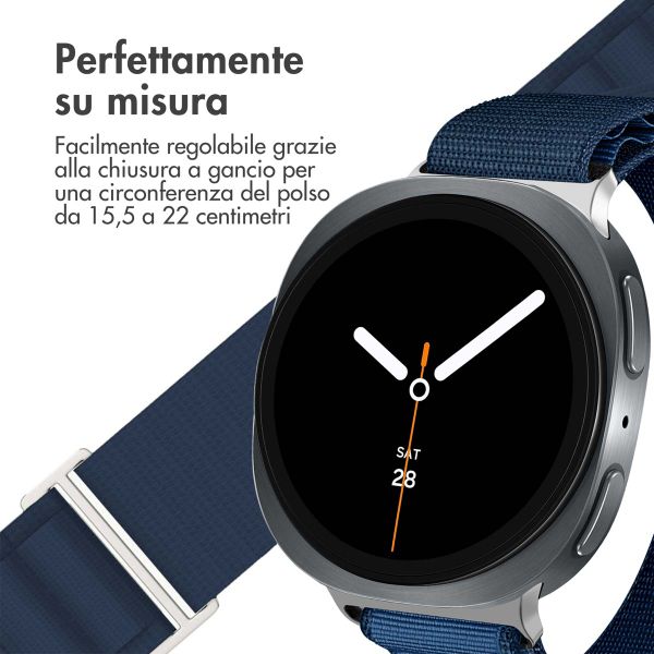 imoshion Cinturino in nylon Alpine Samsung Galaxy Watch 8 (40/44mm) / Classic (46mm) - Blu scuro