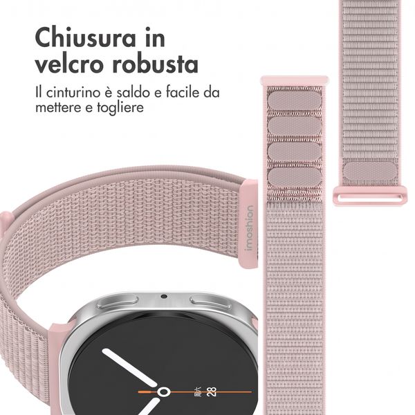 imoshion Cinturino in nylon Samsung Galaxy Watch 9 (40/44mm) / Watch 8 (40/44mm) / Classic (46mm) - Light Pink