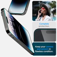 Spigen Vetro temperato GLAStR EZ Fit, confezione da 2 + Applicatore Apple iPhone 14 Pro