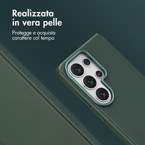 Accezz Cover in Pelle con MagSafe Samsung Galaxy S26 Ultra - Cedar Green