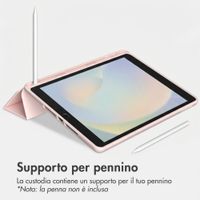 Accezz Cover a libro in silicone Smart Apple iPad 9 (2021) 10.2 pollici / iPad 8 (2020) 10.2 pollici / iPad 7 (2019) 10.2 pollici - Rosa