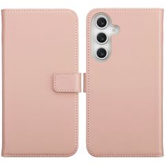 Selencia Cover a libro in vera pelle Samsung Galaxy S25 FE - Dusty Pink