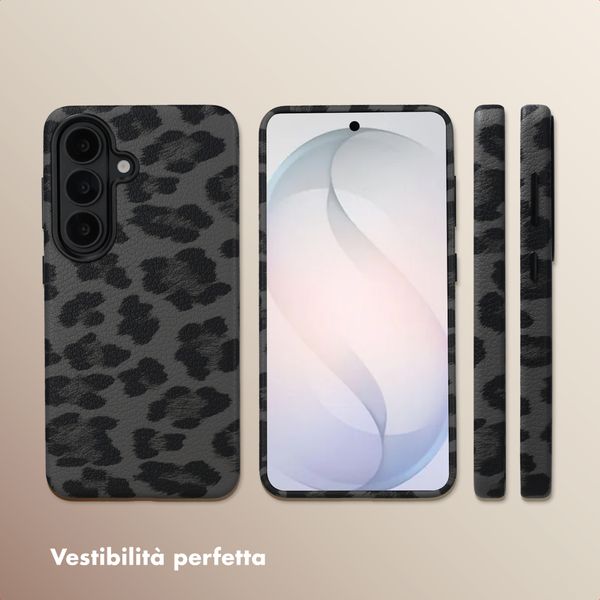 Selencia Cover Sabi Stampa pantera con MagSafe Samsung Galaxy S26 - Midnight Black