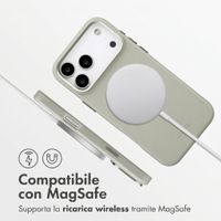 Accezz Cover in Pelle con MagSafe Apple iPhone 18 Pro Max / 17 Pro Max - Light Grey