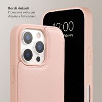 Selencia Cover per telefono Nova con cordino e portacarte Apple iPhone 16 Pro - Dusty Rose