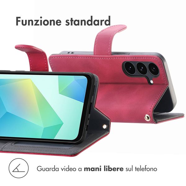 imoshion Cover a libro con Cordino Samsung Galaxy S25 FE - Rosso