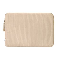 Selencia Cover per laptop in velluto a coste 13-14 pollici - Laptopsleeve - Beige