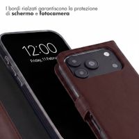 Selencia Cover a libro in vera pelle Apple iPhone 18 Pro / 17 Pro - Marrone